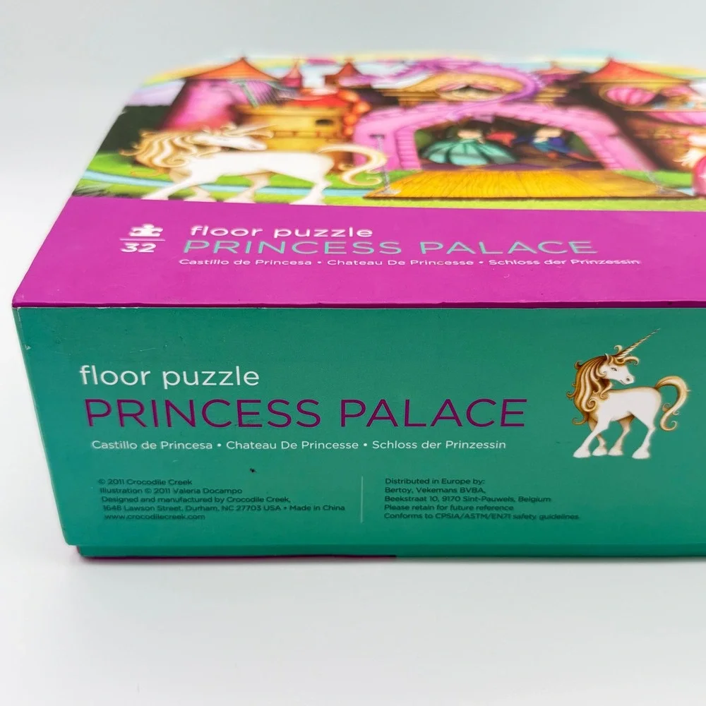 Crocodile Creek Princess Palace Floor Puzzle 32pc Purple Pink